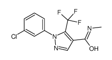 1-(3-chlorophenyl)-N-methyl-5-(trifluoromethyl)pyrazole-4-carboxamide结构式