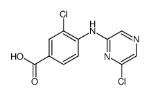 3-chloro-4-[(6-chloropyrazin-2-yl)amino]benzoic acid结构式