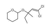 2-(1-ethyl-3,3-dichloro-1-methyl-allyloxy)-tetrahydro-pyran结构式