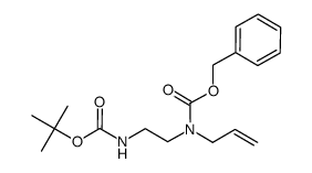 N-allyl-N-benzyloxycarbonyl-N'-tert-butoxycarbonyl-ethylenediamine结构式