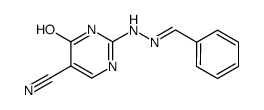 2-benzylidenehydrazono-4-oxo-1,2,3,4-tetrahydro-pyrimidine-5-carbonitrile结构式