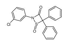 2-(3-chloro-phenyl)-1-oxo-4,4-diphenyl-1λ4-[1,2]thiazetidin-3-one结构式