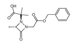 2-<((benzyloxy)carbonyl)methyl>-1-(2-carboxyprop-2-yl)-4-methyl-1,2-diazetidin-3-one Structure