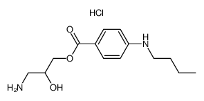 4-butylamino-benzoic acid-(3-amino-2-hydroxy-propylester), hydrochloride Structure