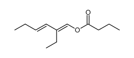 1-Butyryloxy-2-ethyl-hexadien-(1,3)结构式