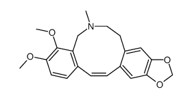 3,4-dimethoxy-6-methyl-5,6,7,8-tetrahydro-benzo[c][1,3]dioxolo[4',5':4,5]benz[1,2-g]azecine结构式