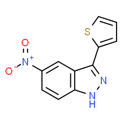 5-nitro-3-(thiophen-2-yl)-1H-indazole结构式