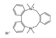 9,9,16,16-tetramethyl-9,10,15,16-tetrahydro-tribenzo[b,d,h][1,6]diarsecindiium, dibromide结构式