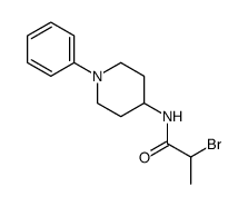 2-bromo-N-(1-phenylpiperidin-4-yl)propanamide Structure