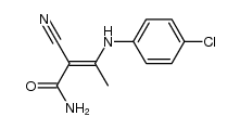 α-Cyano-β-[N-(p-chlorophenyl)]aminocrotonamide结构式