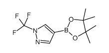 4-硼酸频哪醇酯基-1-(三氟甲基)-1H-吡唑结构式