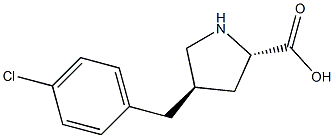 (2S,4R)-4-(4-chlorobenzyl)pyrrolidine-2-carboxylic acid structure