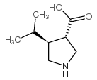 (3S,4S)-4-Isopropylpyrrolidine-3-carboxylic acid Structure