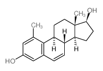 Estra-1,3,5(10),6-tetraene-3,17b-diol, 1-methyl- (6CI,7CI,8CI) Structure