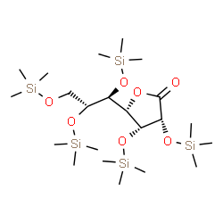 2-O,3-O,5-O,6-O,7-O-Pentakis(trimethylsilyl)-D-glycero-D-gulo-heptonic acid 1,4-lactone结构式