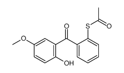S-[2-(2-hydroxy-5-methoxybenzoyl)phenyl] ethanethioate结构式