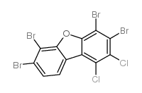 tetrabromo-dichlorodibenzofuran structure