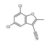 5,7-dichloro-2-methylbenzofuran-3-carbonitrile Structure