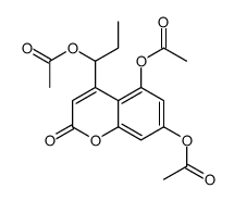 [5-acetyloxy-4-(1-acetyloxypropyl)-2-oxochromen-7-yl] acetate Structure