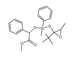 (2S)-methyl 2-((((2-(tert-butyl)-3-methyloxiran-2-yl)oxy)(methyl)(phenyl)silyl)oxy)-2-phenylacetate Structure