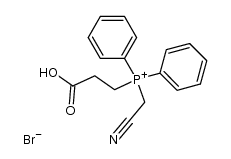 (2-carboxyethyl)(cyanomethyl)diphenylphosphonium bromide Structure