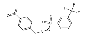 N-(4-nitrobenzyl)-O-((3-(trifluoromethyl)phenyl)sulfonyl)hydroxylamine, hydrogen salt Structure