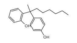 2-(2-hydroxyphenyl)-2-(4-hydroxyphenyl)octane结构式