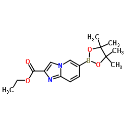 Ethyl 6-(4,4,5,5-tetramethyl-1,3,2-dioxaborolan-2-yl)imidazo[1,2-a]pyridine-2-carboxylate Structure