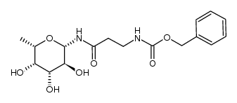 N-(N-benzyloxycarbonyl-β-alanyl)-β-L-fucopyranosylamine Structure