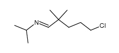 (E)-N-(5-chloro-2,2-dimethylpentylidene)propan-2-amine结构式