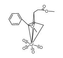 tetracarbonyl{(1-3)-η3-(2Z)-(η1(E)-α-ethoxybenzylidene)-4-(ethoxycarbonyl)-1,3-butandiyl}chromium(0)结构式