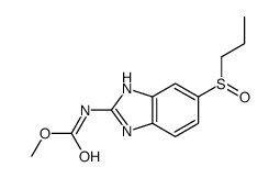 methyl N-(6-propylsulfinyl-1H-benzimidazol-2-yl)carbamate结构式