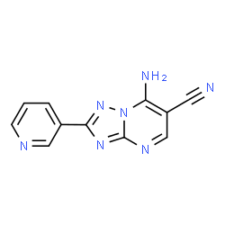 7-Amino-2-pyridin-3-yl[1,2,4]triazolo[1,5-a]pyrimidine-6-carbonitrile structure