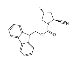(2S,4S)-N-Fmoc-4-fluoropyrrolidine-2-carbonitrile结构式