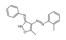 5-methyl-4-[(2-methylphenyl)diazenyl]-N-phenyl-1,2-oxazol-3-amine结构式