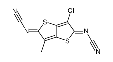 3-Chlor-2,5-bis(cyanimino)-2,5-dihydro-6-methylthieno<3,2-b>thiophen结构式