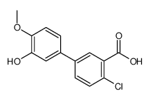 2-chloro-5-(3-hydroxy-4-methoxyphenyl)benzoic acid结构式
