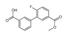 3-(2-fluoro-5-methoxycarbonylphenyl)benzoic acid结构式