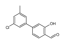 4-(3-chloro-5-methylphenyl)-2-hydroxybenzaldehyde结构式