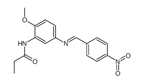 4'-nitrobenzylidene-3-ethylcarbonylamino-4-methoxyaniline结构式