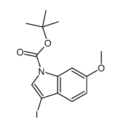 3-碘-6-甲氧基-1H-吲哚-1-羧酸叔丁酯结构式