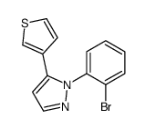 1-(2-BROMOPHENYL)-5-(THIOPHEN-3-YL)-1H-PYRAZOLE结构式