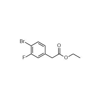 2-(4-溴-3-氟苯基)乙酸乙酯结构式