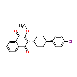 2-[trans-4-(4-Chlorophenyl)cyclohexyl]-3-methoxy-1,4-naphthoquinone结构式