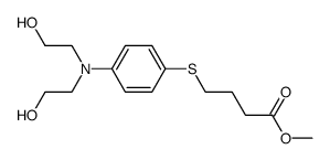 4-((4-(N,N-bis(2-hydroxyethyl)amino)phenyl)thio)butyrate结构式