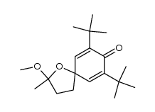2-methyl-2-methoxy-7,9-di-tert-butyl-1-oxaspiro[4,5]deca-6,9-dien-8-one结构式