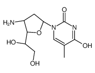 1-[(2S,4S)-4-amino-5-[(1R)-1,2-dihydroxyethyl]oxolan-2-yl]-5-methylpyrimidine-2,4-dione Structure