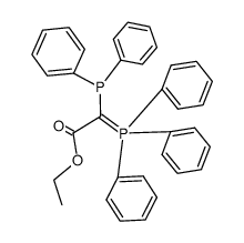 ethyl (diphenylphosphino)(triphenylphosphoranylidene)acetate结构式