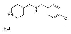 (4-Methoxy-benzyl)-piperidin-4-ylmethyl-amine hydrochloride结构式