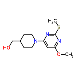 [1-(6-Methoxy-2-Methylsulfanyl-pyrimidin-4-yl)-piperidin-4-yl]-Methanol Structure
